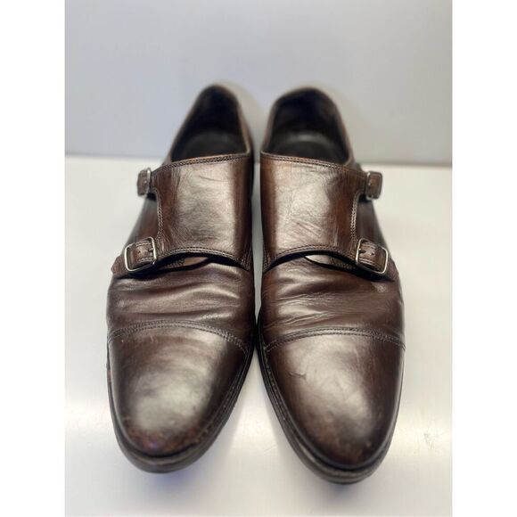 SUITSUPPLY Brown Leather Double Monk Strap Dress Men’s Shoes EU 42/ 8 US main image 12